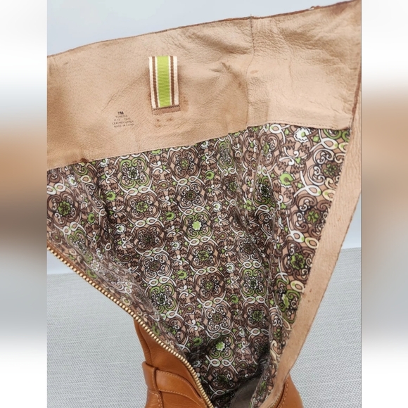 Sperry top sider sable size 7 M tan leather knee high riding boots waterproof - Picture 14 of 16